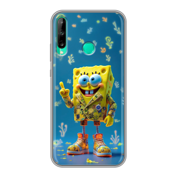 Силиконовый чехол на Huawei P40 Lite E с принтом Спанч боб Спанчбоб Силиконовый чехол на Huawei P40 Lite E с принтом Спанч боб Спанчбоб