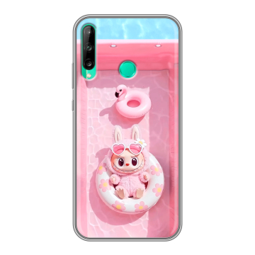Силиконовый чехол на Huawei P40 Lite E с принтом Labubu Лабубу