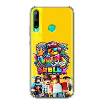 Силиконовый чехол на Huawei P40 Lite E с принтом Roblox Роблокс