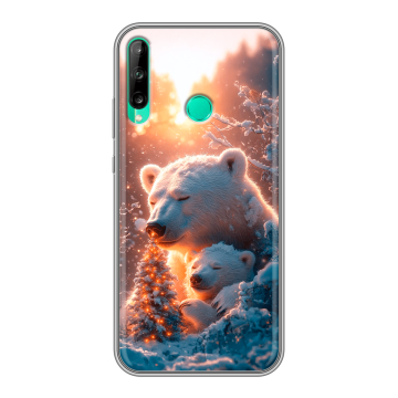 Силиконовый чехол на Huawei P40 Lite E с принтом Новый год Силиконовый чехол на Huawei P40 Lite E с принтом Новый год