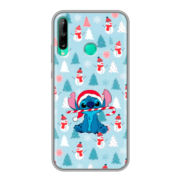 Силиконовый чехол на Huawei P40 Lite E с принтом Стич Новый год Силиконовый чехол на Huawei P40 Lite E с принтом Стич Новый год