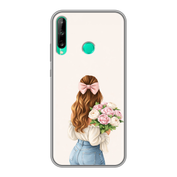 Силиконовый чехол на Huawei P40 Lite E с принтом женский