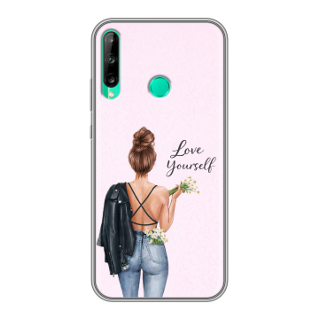 Силиконовый чехол на Huawei P40 Lite E с принтом женский