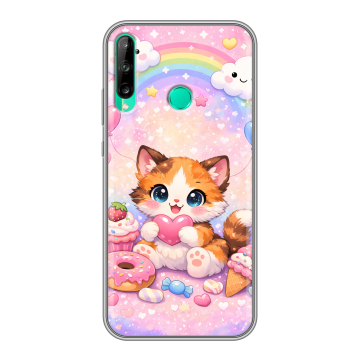 Силиконовый чехол на Huawei P40 Lite E с принтом для девочек