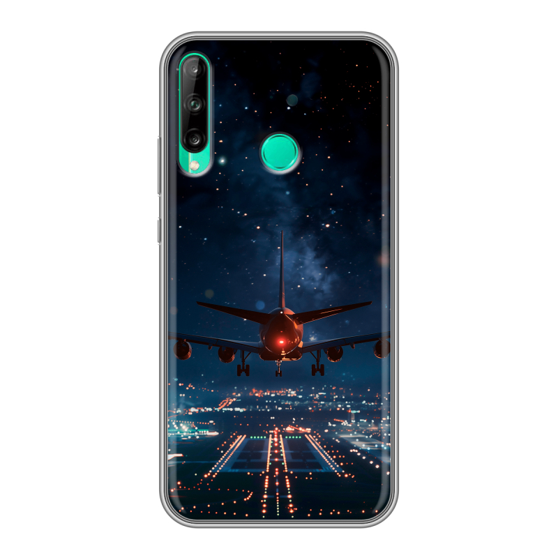 Силиконовый чехол на Huawei P40 Lite E с принтом самолет Силиконовый чехол на Huawei P40 Lite E с принтом самолет