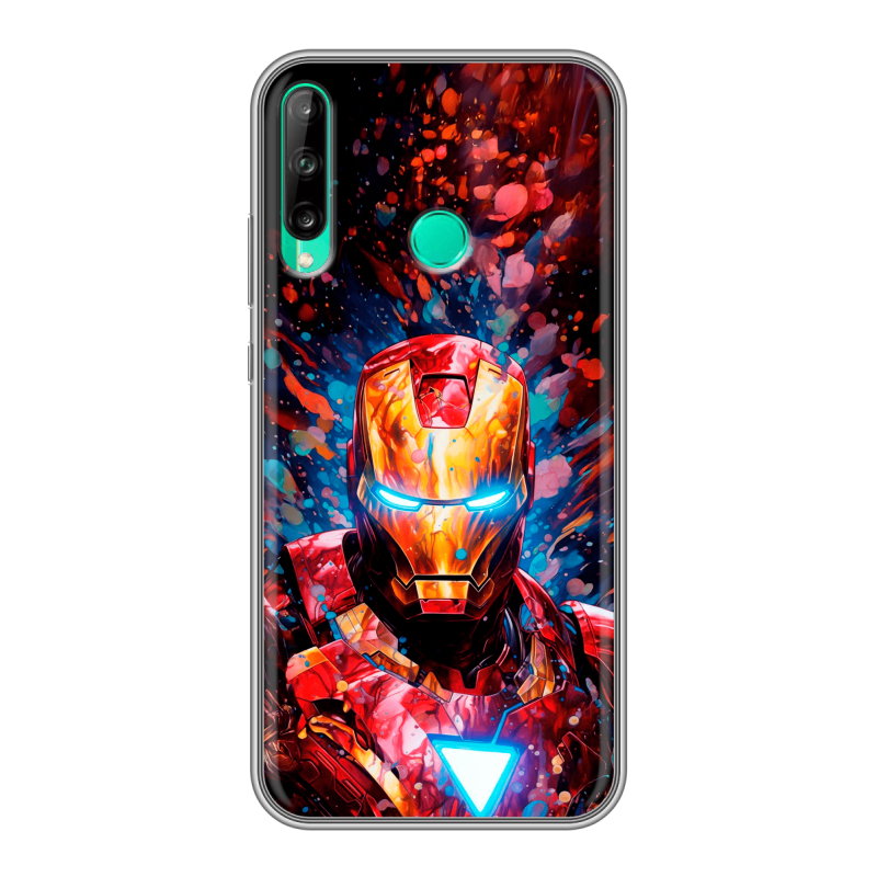 Силиконовый чехол на Huawei P40 Lite E с принтом Железный человек Ironman Силиконовый чехол на Huawei P40 Lite E с принтом Железный человек Ironman