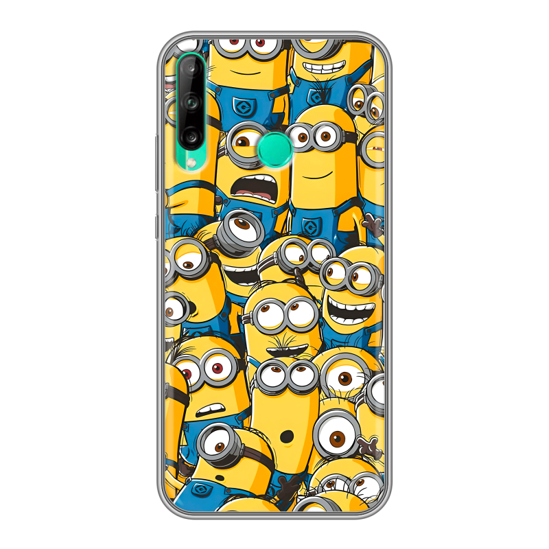 Силиконовый чехол на Huawei P40 Lite E с принтом Миньоны Силиконовый чехол на Huawei P40 Lite E с принтом Миньоны