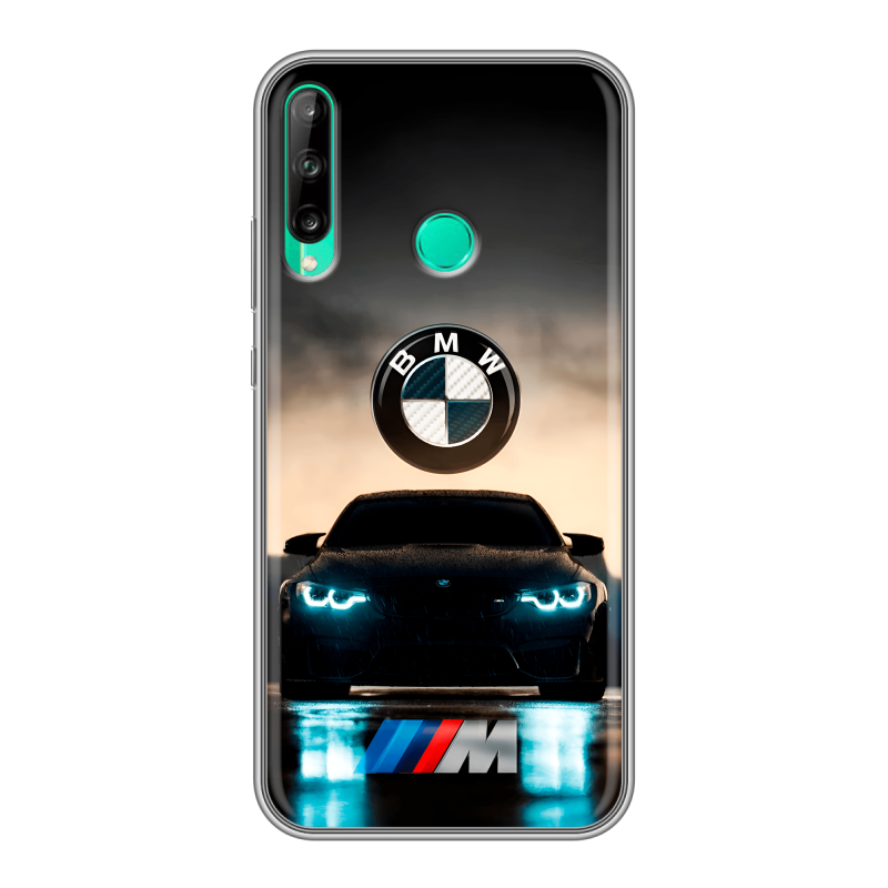 Силиконовый чехол на Huawei P40 Lite E с принтом БМВ BMW Силиконовый чехол на Huawei P40 Lite E с принтом БМВ BMW