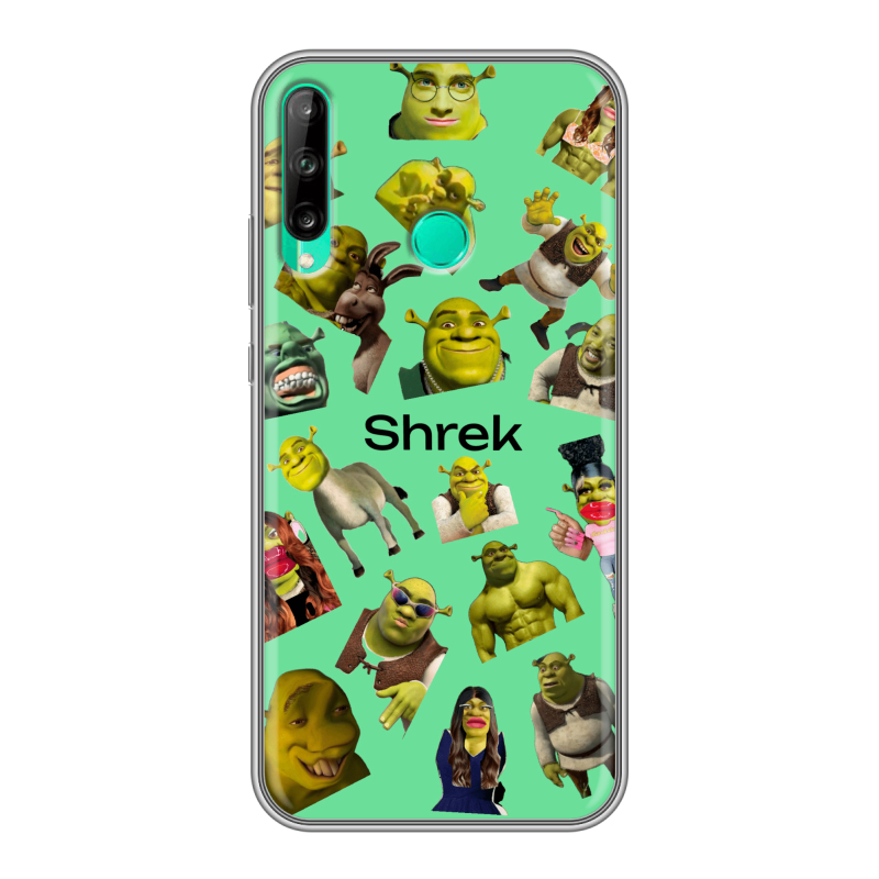 Силиконовый чехол на Huawei P40 Lite E с принтом Шрек Shrek Силиконовый чехол на Huawei P40 Lite E с принтом Шрек Shrek