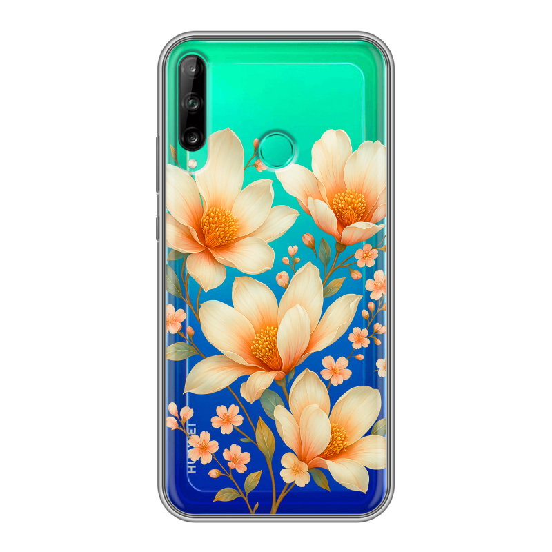 Силиконовый чехол на Huawei P40 Lite E с принтом Цветы Силиконовый чехол на Huawei P40 Lite E с принтом Цветы