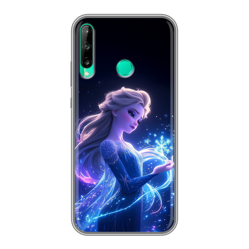 Силиконовый чехол на Huawei P40 Lite E с принтом Холодное сердце Frozen Силиконовый чехол на Huawei P40 Lite E с принтом Холодное сердце Frozen