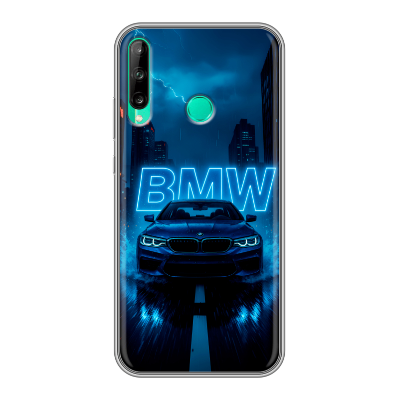 Силиконовый чехол на Huawei P40 Lite E с принтом BMW БМВ Силиконовый чехол на Huawei P40 Lite E с принтом BMW БМВ
