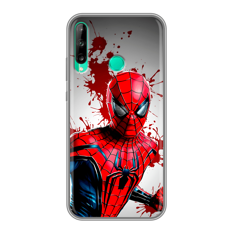 Силиконовый чехол на Huawei P40 Lite E с принтом Spiderman Человек паук Силиконовый чехол на Huawei P40 Lite E с принтом Spiderman Человек паук