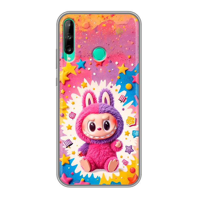 Силиконовый чехол на Huawei P40 Lite E с принтом Labubu Лабубу Силиконовый чехол на Huawei P40 Lite E с принтом Labubu Лабубу