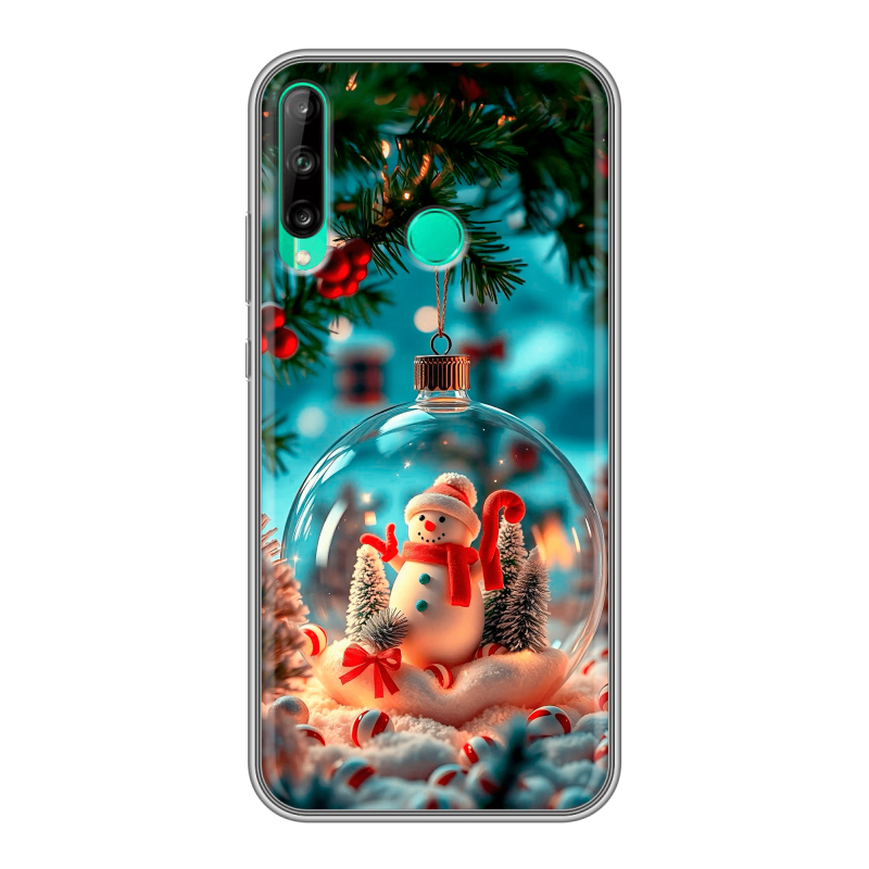 Силиконовый чехол на Huawei P40 Lite E с принтом Новый год Силиконовый чехол на Huawei P40 Lite E с принтом Новый год