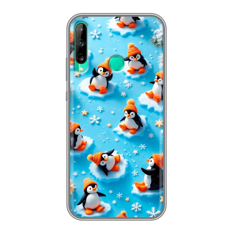 Силиконовый чехол на Huawei P40 Lite E с принтом Новый год Силиконовый чехол на Huawei P40 Lite E с принтом Новый год