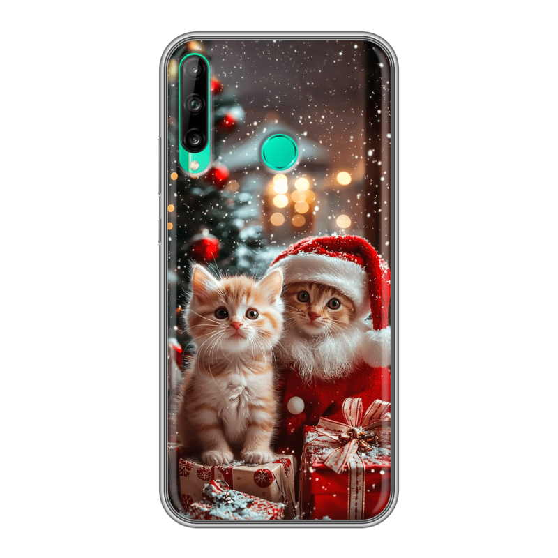 Силиконовый чехол на Huawei P40 Lite E с принтом Новый год Силиконовый чехол на Huawei P40 Lite E с принтом Новый год