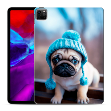 Силиконовый чехол на Ipad Pro 11 (2020) с принтом Мопс в шапке
