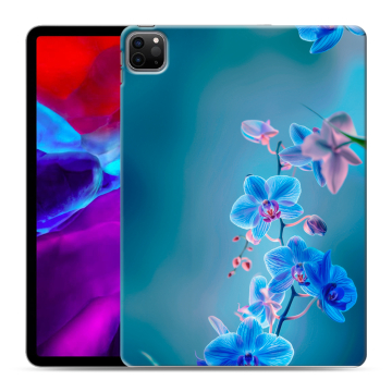 Силиконовый чехол на Ipad Pro 11 (2020) с принтом Голубые цветы Силиконовый чехол на Ipad Pro 11 (2020) с принтом Голубые цветы