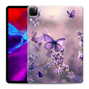 Силиконовый чехол на Ipad Pro 11 (2020) с принтом бабочки и лаванда