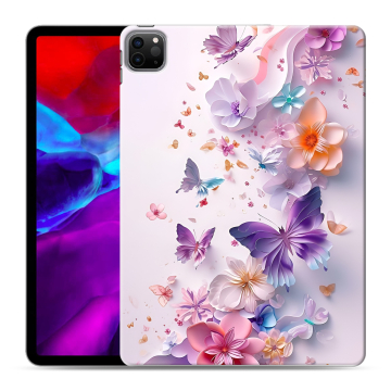 Силиконовый чехол на Ipad Pro 11 (2020) с принтом цветы бабочки