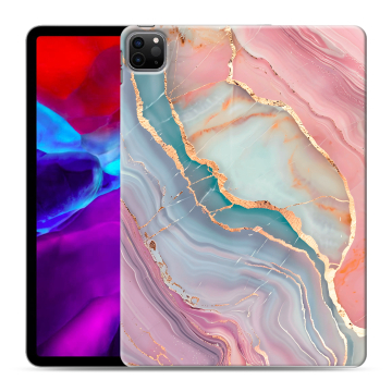 Силиконовый чехол на Ipad Pro 11 (2020) с принтом розовый мрамор Силиконовый чехол на Ipad Pro 11 (2020) с принтом розовый мрамор
