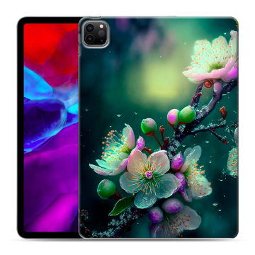 Силиконовый чехол на Ipad Pro 11 (2020) с принтом Цветы и мрамор