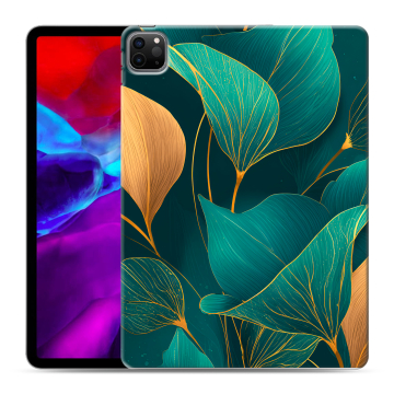 Силиконовый чехол на Ipad Pro 11 (2020) с принтом Листья и золото