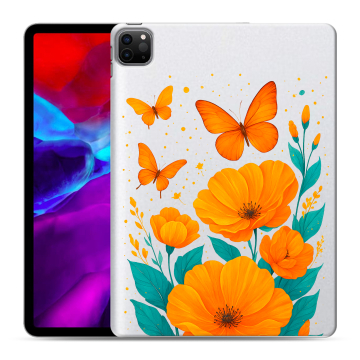Силиконовый чехол на Ipad Pro 11 (2020) с принтом цветы бабочки