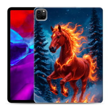 Силиконовый чехол на Ipad Pro 11 (2020) с принтом Новый год коня