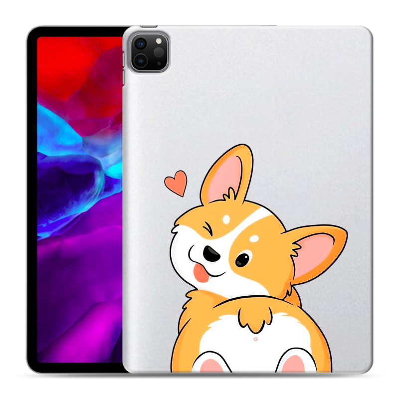 Силиконовый чехол на Ipad Pro 11 (2020) с принтом Корги Силиконовый чехол на Ipad Pro 11 (2020) с принтом Корги