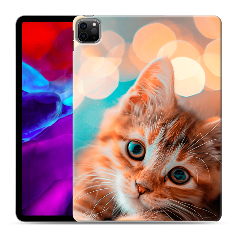 Силиконовый противоударный чехол на Ipad Pro 11 (2020) с принтом котик Силиконовый противоударный чехол на Ipad Pro 11 (2020) с принтом котик
