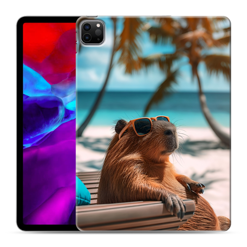 Силиконовый противоударный чехол на Ipad Pro 11 (2020) с принтом Капибара Силиконовый противоударный чехол на Ipad Pro 11 (2020) с принтом Капибара