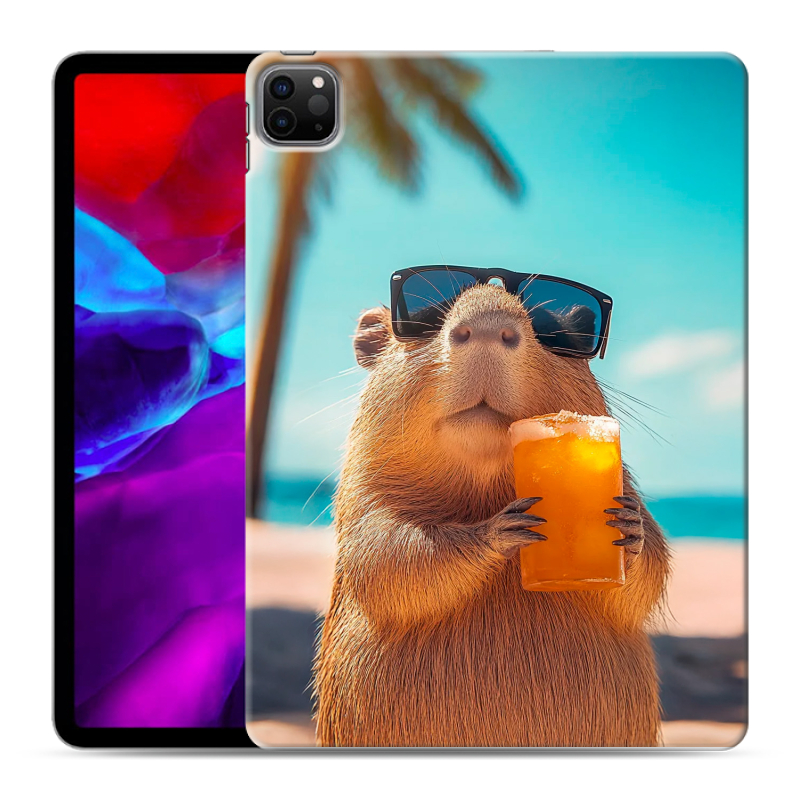 Силиконовый чехол на Ipad Pro 11 (2020) с принтом Капибара Силиконовый чехол на Ipad Pro 11 (2020) с принтом Капибара