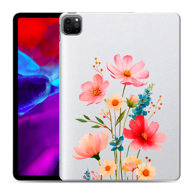 Силиконовый чехол на Ipad Pro 11 (2020) с принтом Цветы Силиконовый чехол на Ipad Pro 11 (2020) с принтом Цветы