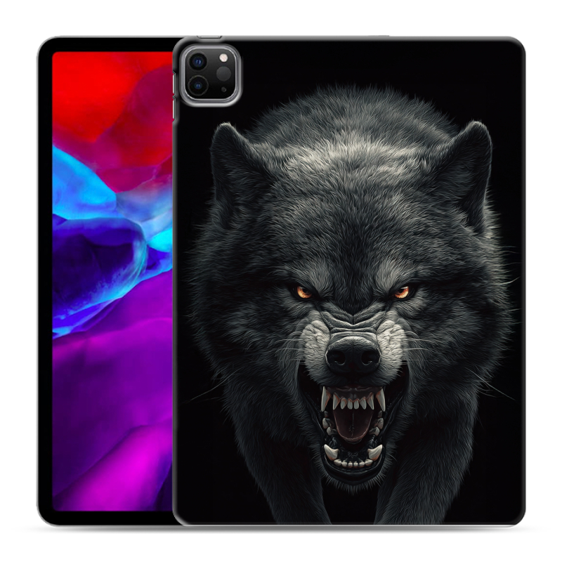 Силиконовый чехол на Ipad Pro 11 (2020) с принтом Волк Силиконовый чехол на Ipad Pro 11 (2020) с принтом Волк