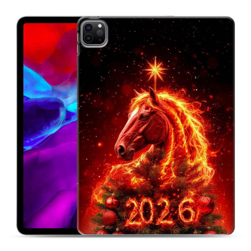 Силиконовый чехол на Ipad Pro 11 (2020) с принтом Новый год Силиконовый чехол на Ipad Pro 11 (2020) с принтом Новый год