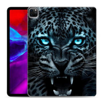 Силиконовый чехол на планшета Ipad Pro 12.9 (2020) с принтом Темный леопард