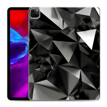 Силиконовый чехол на планшета Ipad Pro 12.9 (2020) с принтом Черные кристаллы