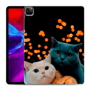Силиконовый чехол на планшета Ipad Pro 12.9 (2020) с принтом Кошки