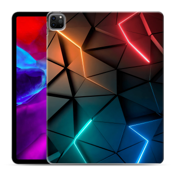 Силиконовый чехол на планшета Ipad Pro 12.9 (2020) с принтом Абстракция неон