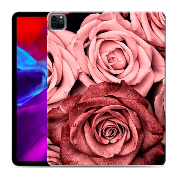 Силиконовый чехол на планшета Ipad Pro 12.9 (2020) с принтом Цветы розы
