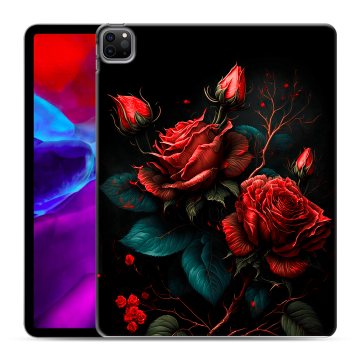 Силиконовый чехол на Ipad Pro 12.9 (2020) с принтом Розы красные