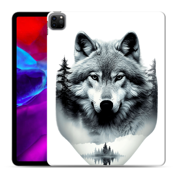 Силиконовый чехол на Ipad Pro 12.9 (2020) с принтом Волк в лесу