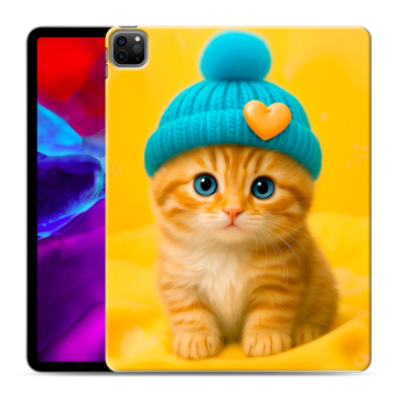 Силиконовый чехол на Ipad Pro 12.9 (2020) с принтом Котенок в шапке