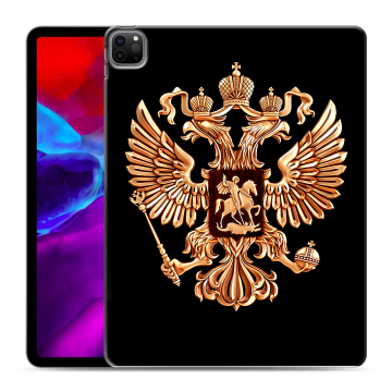 Силиконовый чехол на Ipad Pro 12.9 (2020) с принтом Герб России золотой Силиконовый чехол на Ipad Pro 12.9 (2020) с принтом Герб России золотой