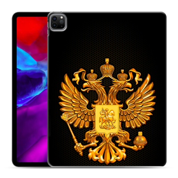 Силиконовый чехол на Ipad Pro 12.9 (2020) с принтом Герб России желтый