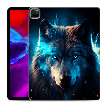 Силиконовый чехол на Ipad Pro 12.9 (2020) с принтом Волк ночной