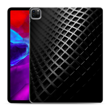 Силиконовый чехол на Ipad Pro 12.9 (2020) с принтом Текстура металла
