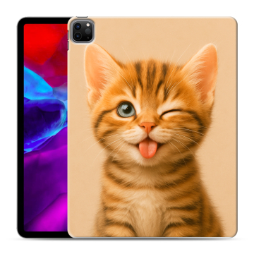 Силиконовый чехол на Ipad Pro 12.9 (2020) с принтом котенок